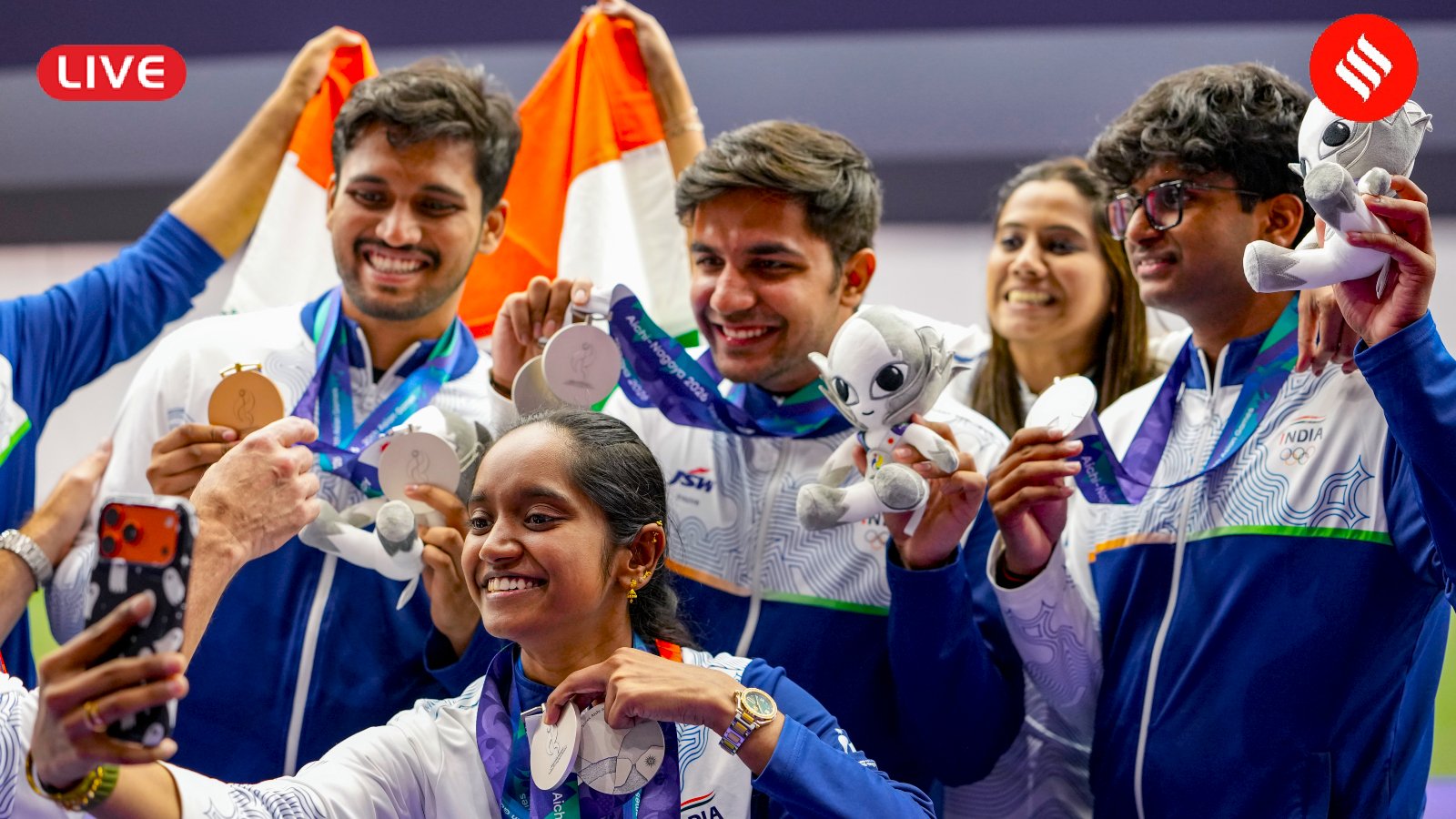 Asian Games 2026 Day 2 Live Updates: India medal tally, shooting final, India vs Pakistan TT