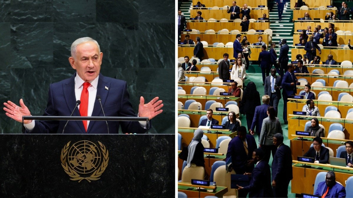 UN delegations walk out as Netanyahu begins speech; Israeli PM calls them ‘moral cowards’