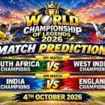 World Championship of Legends 2026: October 4 Match Predictions