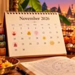 नवंबर 2026 के लिए पंचांग: दिवाली, धनतेरस, छठ पूजा, देव दिवाली, विवाह मुहूर्त और प्रमुख ग्रह गोचर