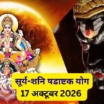 सूर्य-शनि के बीच 17 अक्टूबर को बनेगा घातक षडाष्टक योग, 3 राशियां आर्थिक और करियर से जुड़े मामलों में रहें सतर्क